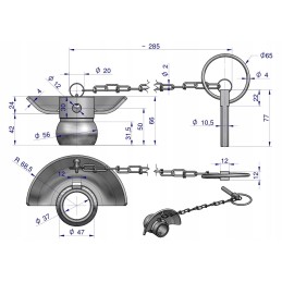 Kamuolys su apykakle, grūdintas, 3 kategorija 2 56x37 Warynsk