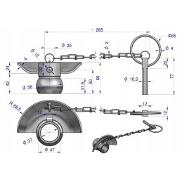 Kamuolys su apykakle, grūdintas, 3 kategorija 2 56x37 Warynsk