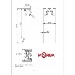 Welger rinktuvo pirštas 0940522500 dažytas