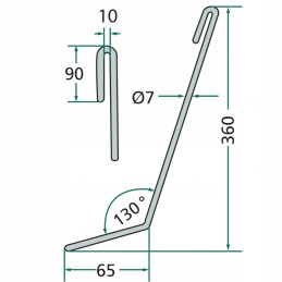 Amazone sėjamoji kairysis ii 3756300 akėčios pirštas
