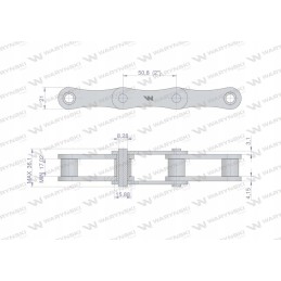 Grandinė 216b 3ps, naudojama rulonų prese