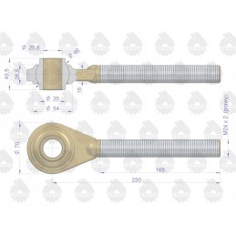 Dešinė centrinė jungties galvutė c360 originali Ursus