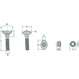 Atlaisvinti varžtai su 48 mm granito veržle