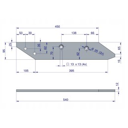 Kairė slydimo plokštė po 1895 m. Unia MX Warynski