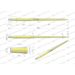 Sunkus universalus tiesus krautuvas l 980 mm
