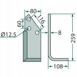Kairiojo kampo peilis 180 kaiščių 10l granitas