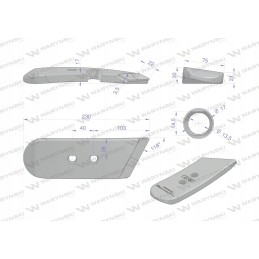 Kverneland dešiniojo plūgo dangčio kaltas
