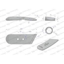 Dešinysis plūgo kaltas Kverneland Tungsten Wary