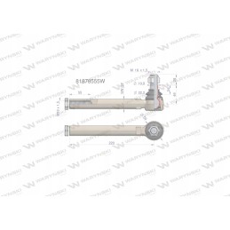 Vairo jungtis 220mm m18x1 5 81878555