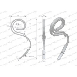 Sustiprintas spyruoklinis dantis 32x12 Warynski