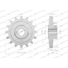 Grandininis ratas z16 1 fi 30 Warynski barstytuvas