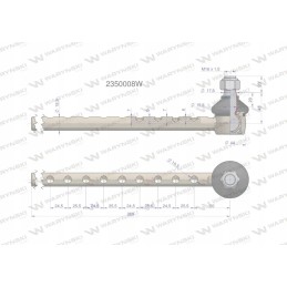 Vairo šarnyras 369mm 2350008 Warynski