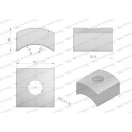 Tvirtinimas pirštu įgaubta veržlė, naudojama jf s