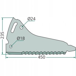 Mengele 02 049211f krautuvo vagono peilis