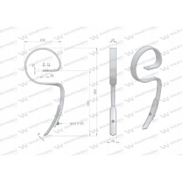 Spyruoklinis dantis SV 45x10 Warynski