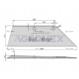 Dešinysis peilis 18 sb 45 re Lemken 3352030 Warynski