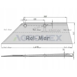 Kairė ašmenys 18 SB 45 Li Lemken 3352031 Warynski