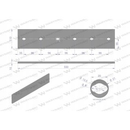 Ilgas stačiakampis slydimas, kairysis dešinysis, skirtas naudoti