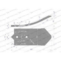 Pakaitinis ražienų kultivatoriaus dviejų skylių antgalis
