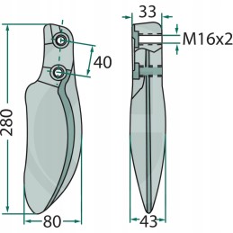 Mulčiavimo noragas su sriegiu tvirtinimui 280mm x 33m