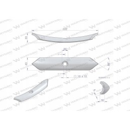 45x6 agregato 1 skylės noragas su pakaitiniu varžtu