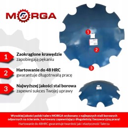 Ap21 dantyta plokštelė 510mm 4mm 6 skylės