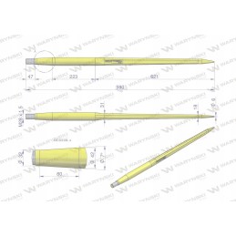 Sunkus universalus tiesus krautuvas l 980 mm