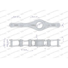 Grandinė ca650 1128 grandys 32 sijos taikymo pr