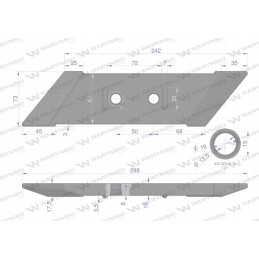 Kaltas, dešinė pasukamas ašmenų gaubtas, keitimas