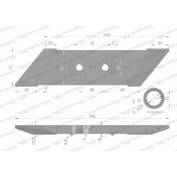Kaltas, dešinė pasukamas ašmenų gaubtas, keitimas