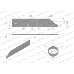 Ilgas kairysis slydimas, naudokite Kuhn 279131, boro plieną