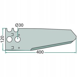 Krone HSD 4001 HSL 339176 2 priekabos peilis