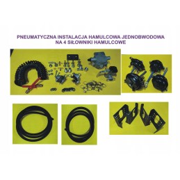 Vieno kontūro pneumatinė stabdžių sistema 4s