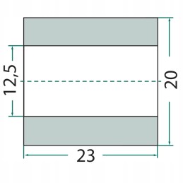 Įvorė 18063 per 61 12 5 x 20 x 23 mm