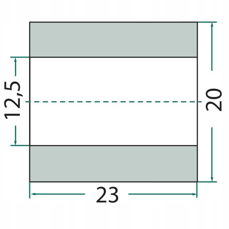 Įvorė 18063 per 61 12 5 x 20 x 23 mm