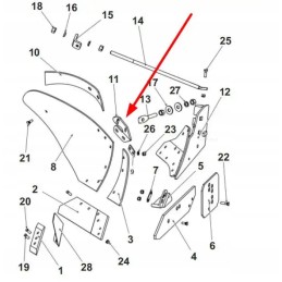 50201069210050 dešiniojo pjoviklio laikiklis zx korpusas