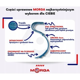 Žemės dirbimo agregato spyruoklinis dantis 550mm 32x10 mor