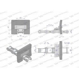 Grūdų tiekimo grandinė, 38 ašmenų rinkinys 86 x
