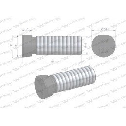 Varžtų komplektas, ovalus, išpjautas iš vienos pusės, M14x