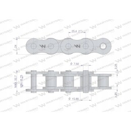 Ritininė grandinėlė 16a 1 ansi a 80 r1 1 warynski