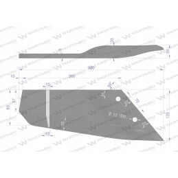 Ilgi lenkti peiliai, dešinieji, skirti naudoti su Lemken SM