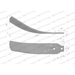 Ilgas šoninis dangtelis, dešinė, horsch aplikacija