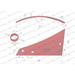 Kairė krūtinė, trys skylės, 400 mm, naudota vogel