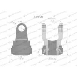 Šakinis krautuvas su žiedu 1 3 8 z6 23 8x61 3 serija 2r