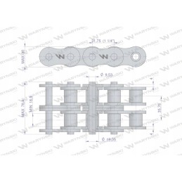 Ritininė grandinėlė 20a 2 5m jungianti didelį patvarumą