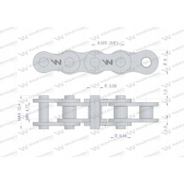 Sustiprinta ritininė grandinė 06a 1 ansi a 35 06c 1