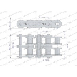 Sustiprinta ritininė grandinė 20ah 2 ansi a 100h r2