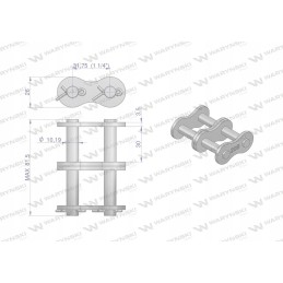 Grandininė spyna 20b 2 warynski išparduodama 5 vnt