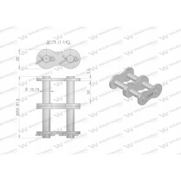 Grandininė spyna 20b 2 r2 1 1 4 Warynski parduota