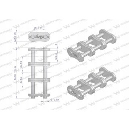 Pramoninė grandinės spyna z16ah 3 ansi a 80h